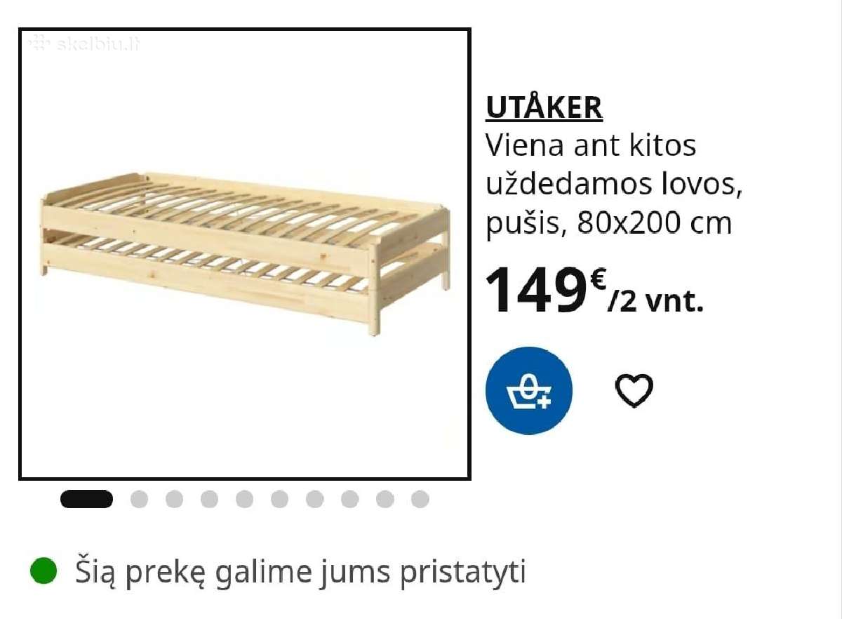 Parduodu dvi lovas susidencias viena ant kitos - nuotraukos Nr. 3
