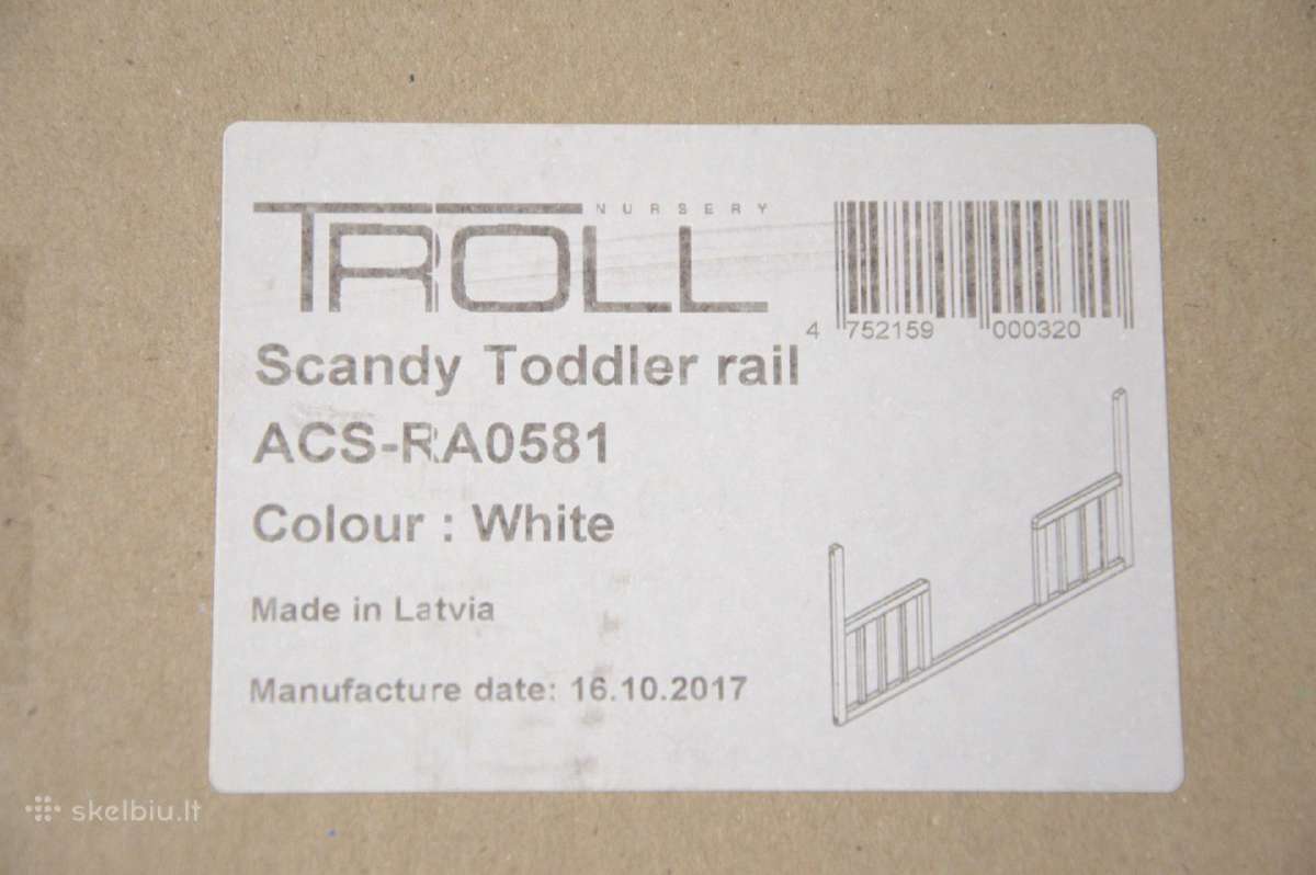 Kūdikio lovytė su keičiamu šonu „Troll Scandy“ - nuotraukos Nr. 10