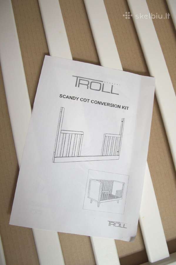 Kūdikio lovytė su keičiamu šonu „Troll Scandy“ - nuotraukos Nr. 11