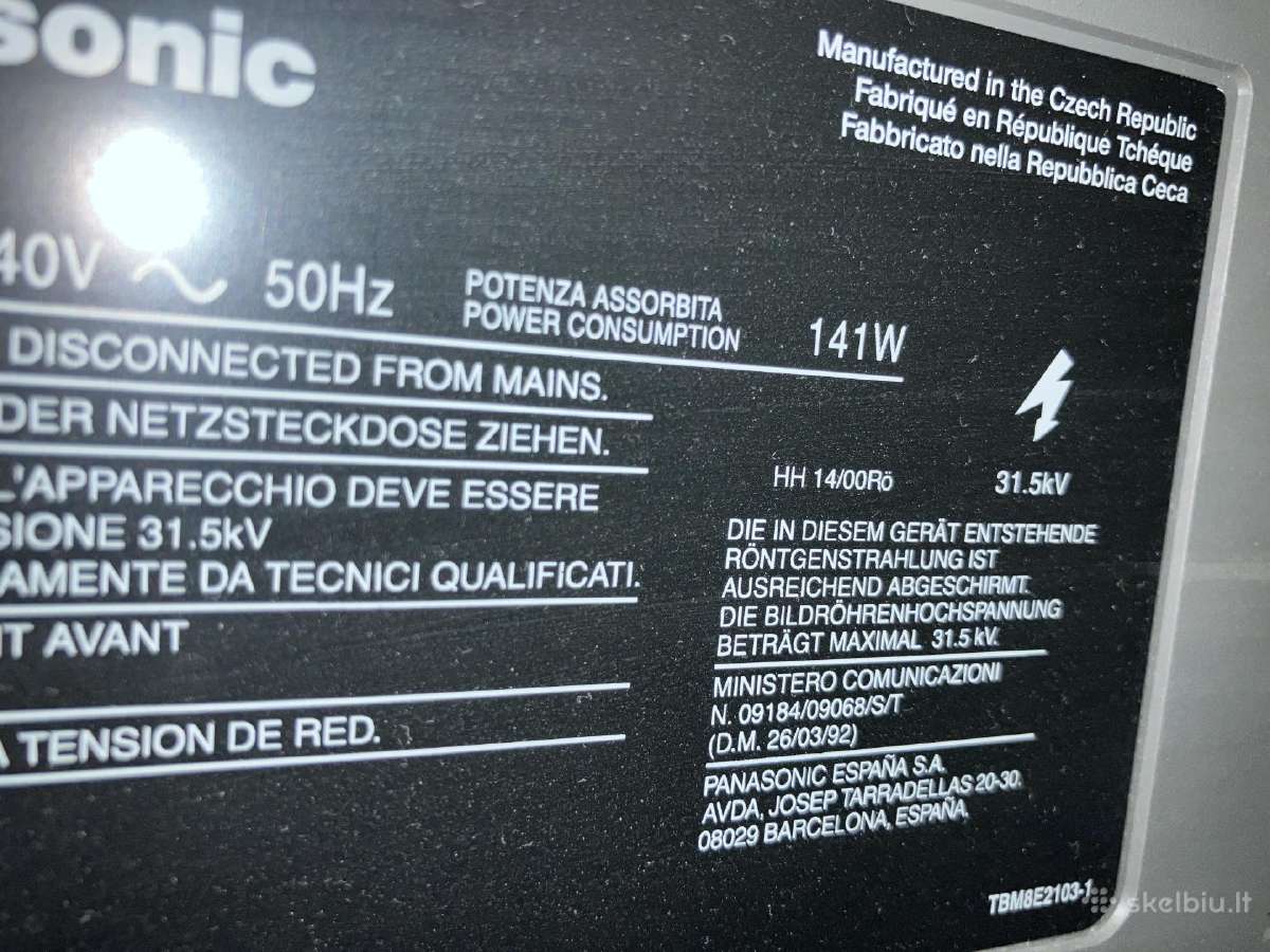 Televizorius Panasonic Quintrix Tx-29as10c - nuotraukos Nr. 4