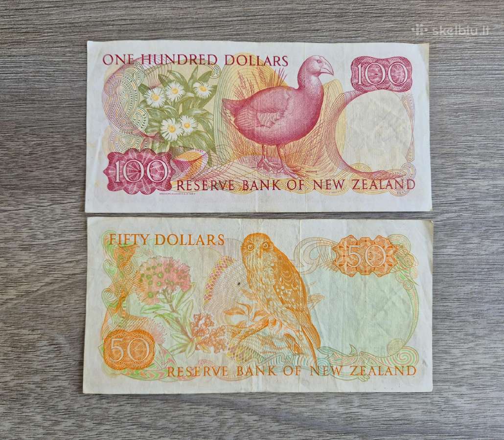 100 Dolerių 1985-1989 Naujoji Zelandija. - nuotraukos Nr. 2