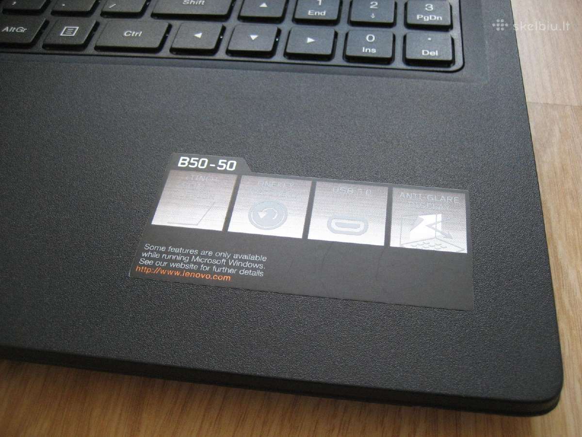 Lenovo B50-50 i3 2.00ghz/ 8gb/ SSD 128gb/ 2 val. - nuotraukos Nr. 6