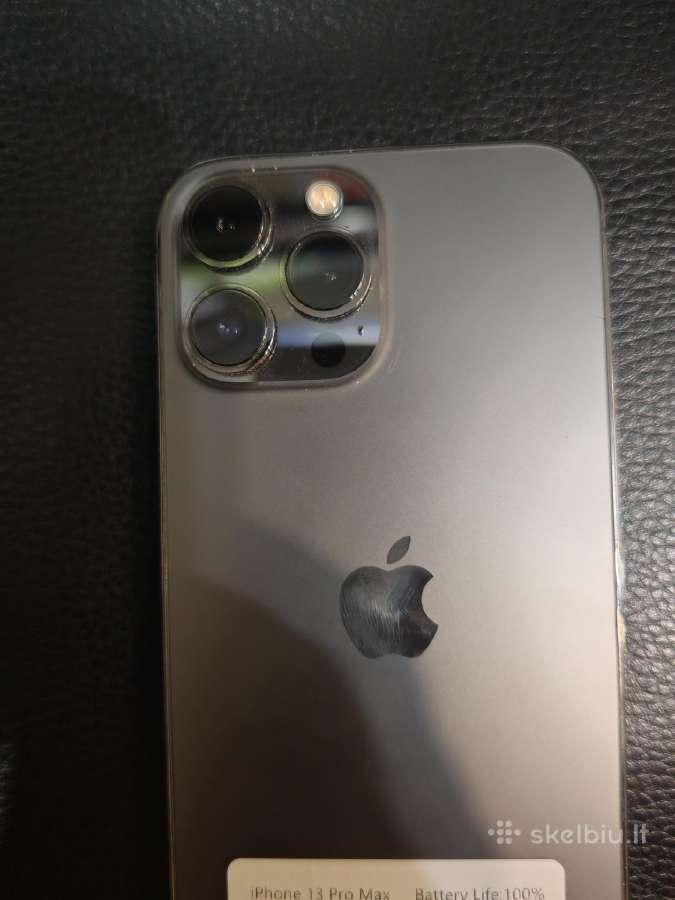 iPhone 13 pro max black 256gb su garantija - nuotraukos Nr. 3