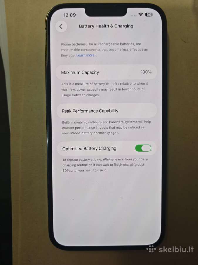 iPhone 13 pro max black 256gb su garantija - nuotraukos Nr. 5