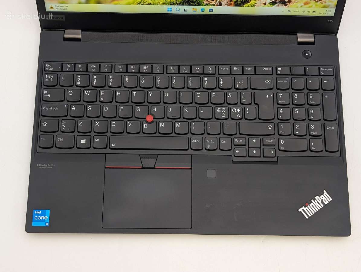 Lenovo Thinkpad T15 G2 i5-1135g7 16gb SSD 15.6 - nuotraukos Nr. 4