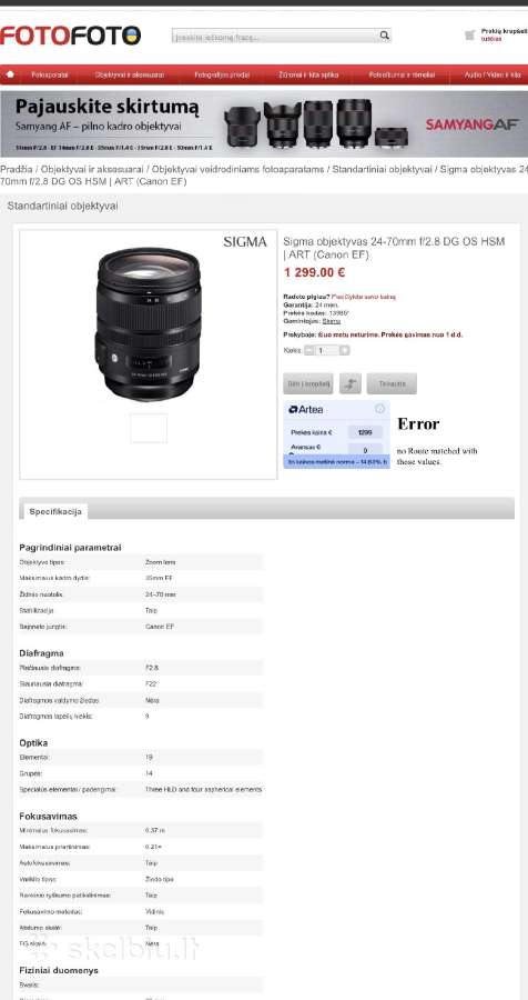 Sigma 24-70mm f2.8 objektyvas Canon sistemai - nuotraukos Nr. 7