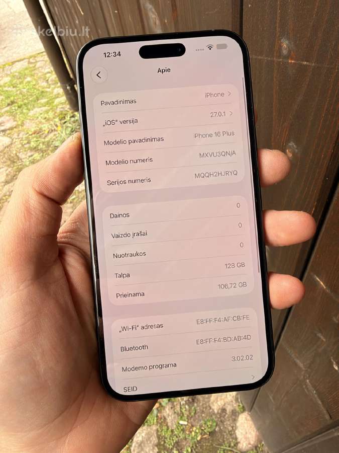 iPhone 16 Plus Naujas 1 Krovimo Ciklas - nuotraukos Nr. 6