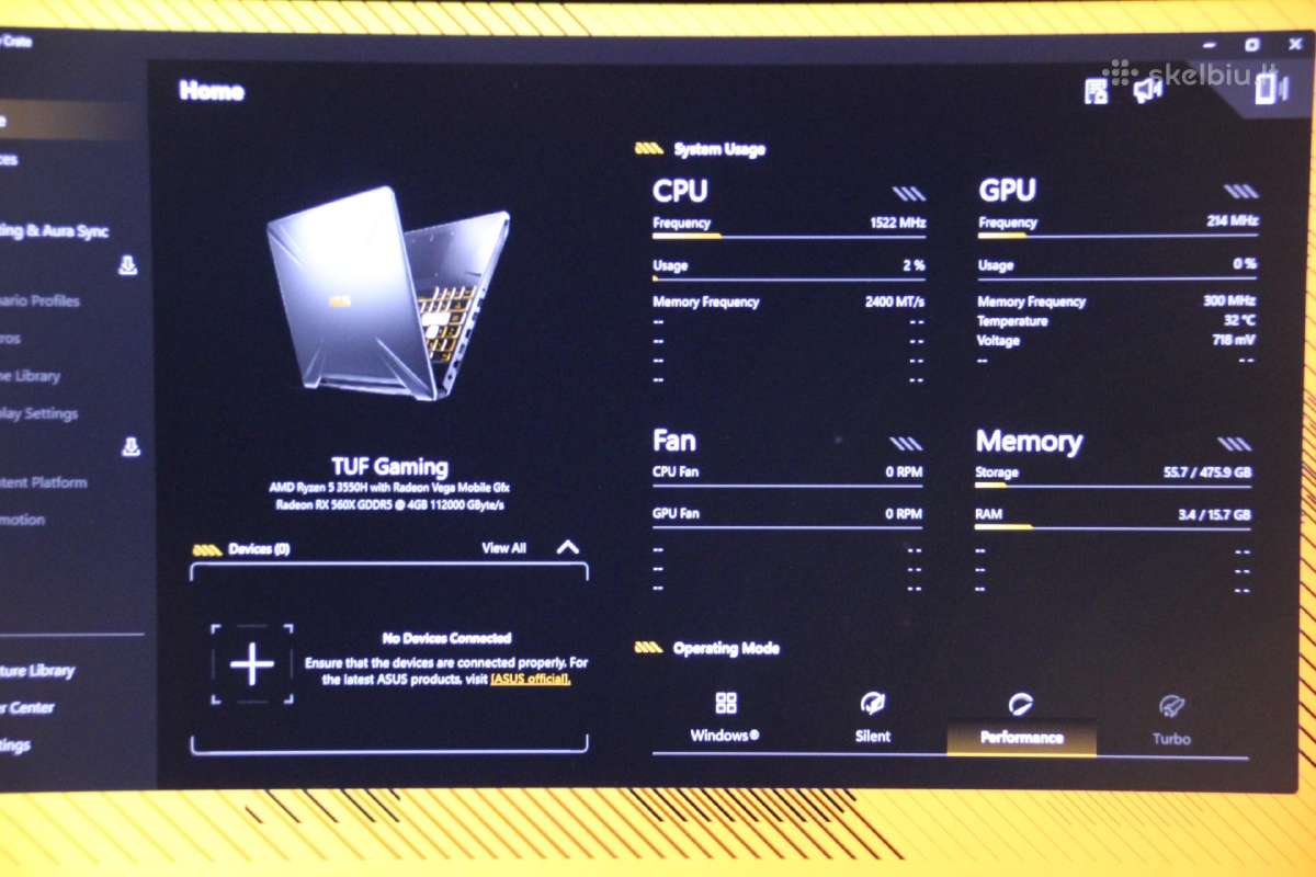 Asus Tuf gaming R5 16gb Fhd Ips 120hz 4gb video - nuotraukos Nr. 11