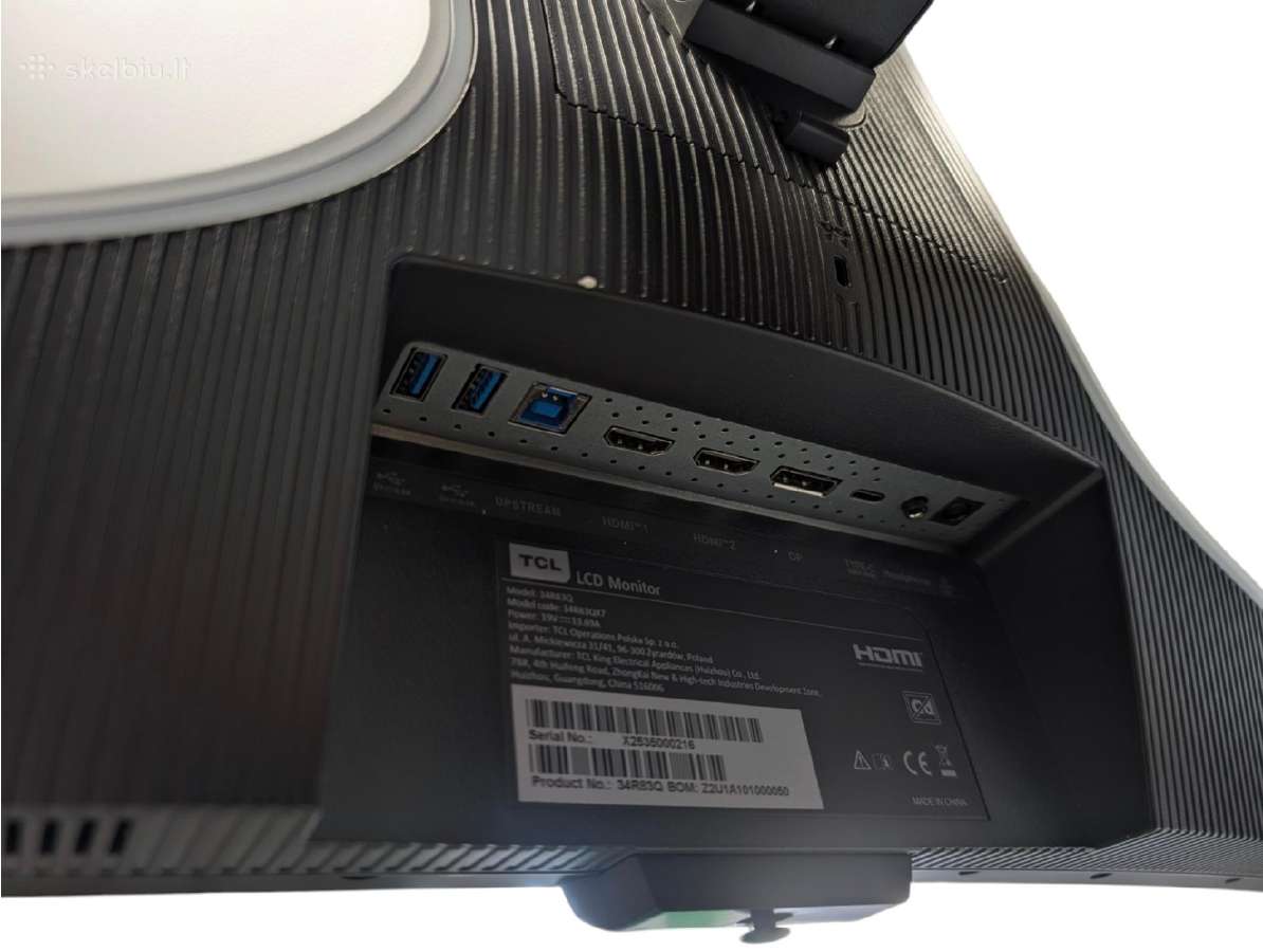Tcl 34r83q 34 Ultra Wqhd Qd-mini LED 170hz monito - nuotraukos Nr. 4