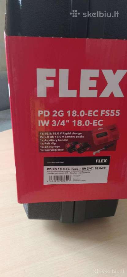 Flex 1060 Nm galios impactas + suktukas komplektas - nuotraukos Nr. 2