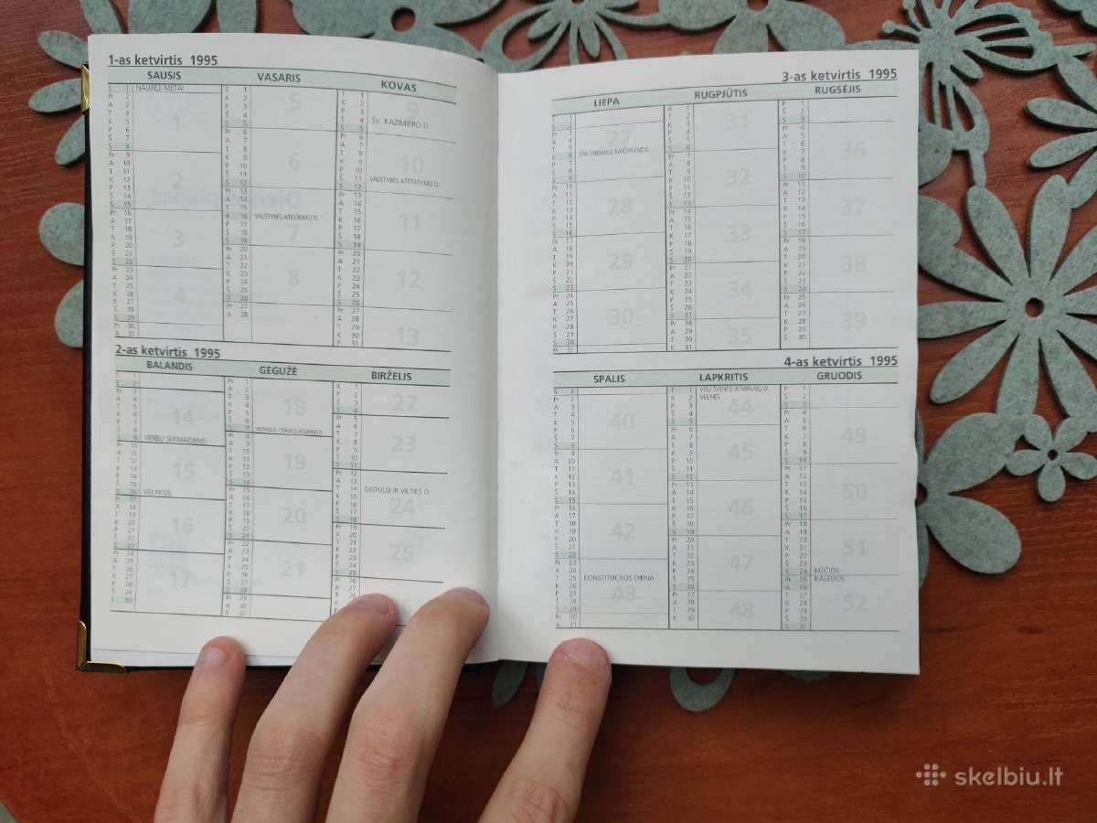 Vintažinis dienotvarkės planavimo kalendorius - nuotraukos Nr. 12