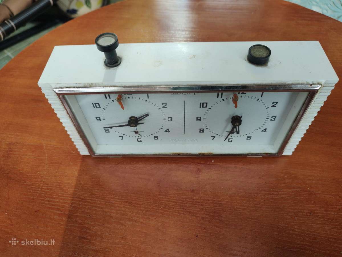 Senovinis šachmatų chronometras Jantar - nuotraukos Nr. 3