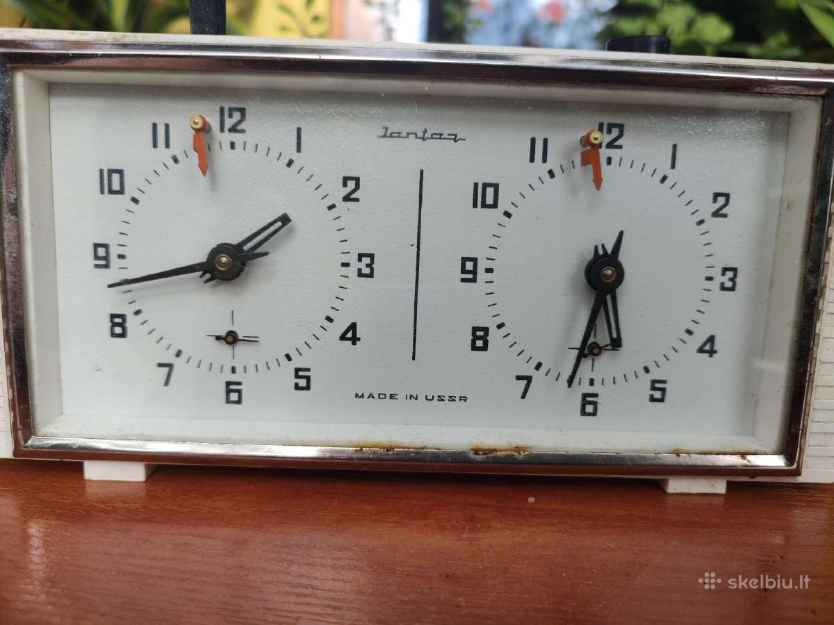 Senovinis šachmatų chronometras Jantar - nuotraukos Nr. 2