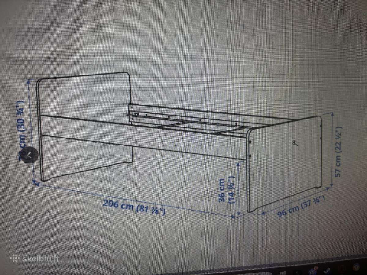 Ikea lova su čiužiniu - nuotraukos Nr. 4