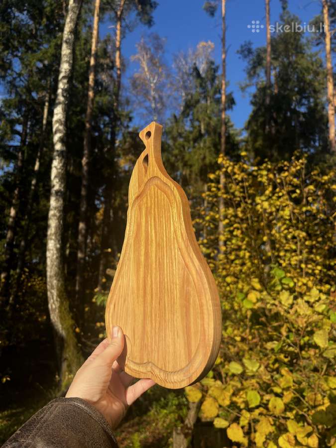 Kriaušės formos uosinė pjaustymo lentelė - nuotraukos Nr. 3