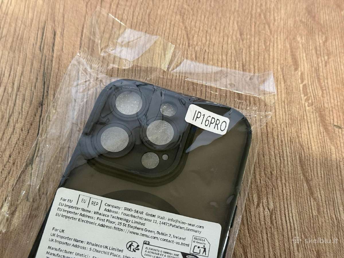iPhone 16 Pro dėklas su Magsafe, juodas matinis - nuotraukos Nr. 3