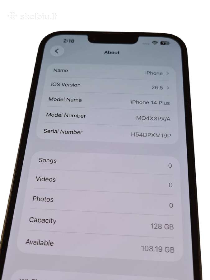 iPhone 14 Plus 128gb + 3 mėn. garantija - nuotraukos Nr. 5