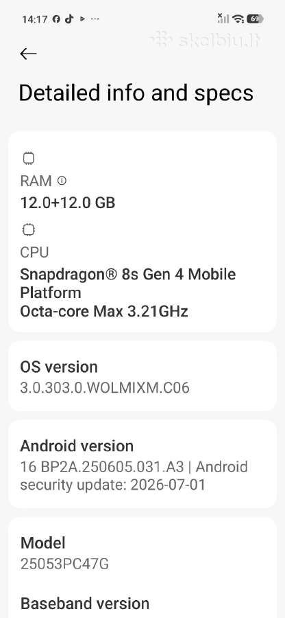 Poco F7 12/256gb Limited Edition (Baterija 98%) - nuotraukos Nr. 12