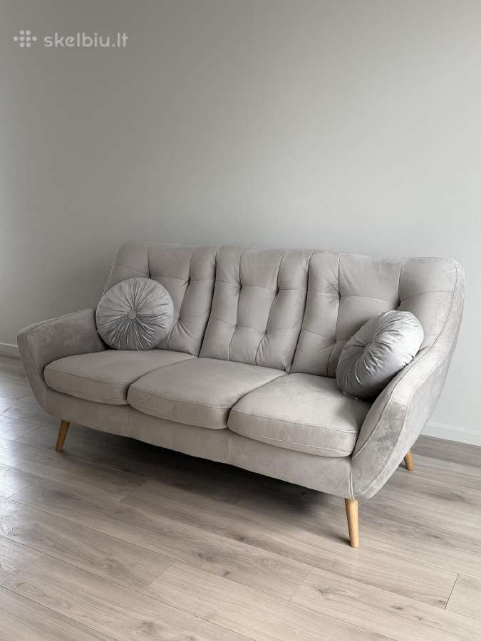 Elegantiška ir klasikinė trivietė sofa Scandi - nuotraukos Nr. 5