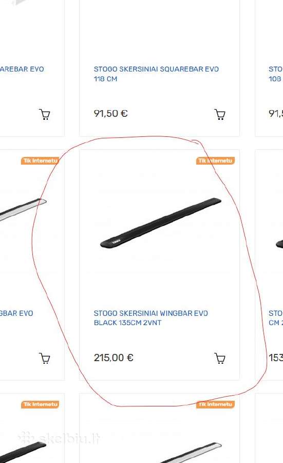 Thule Wingbar Edge EVO 135 Black - nuotraukos Nr. 3