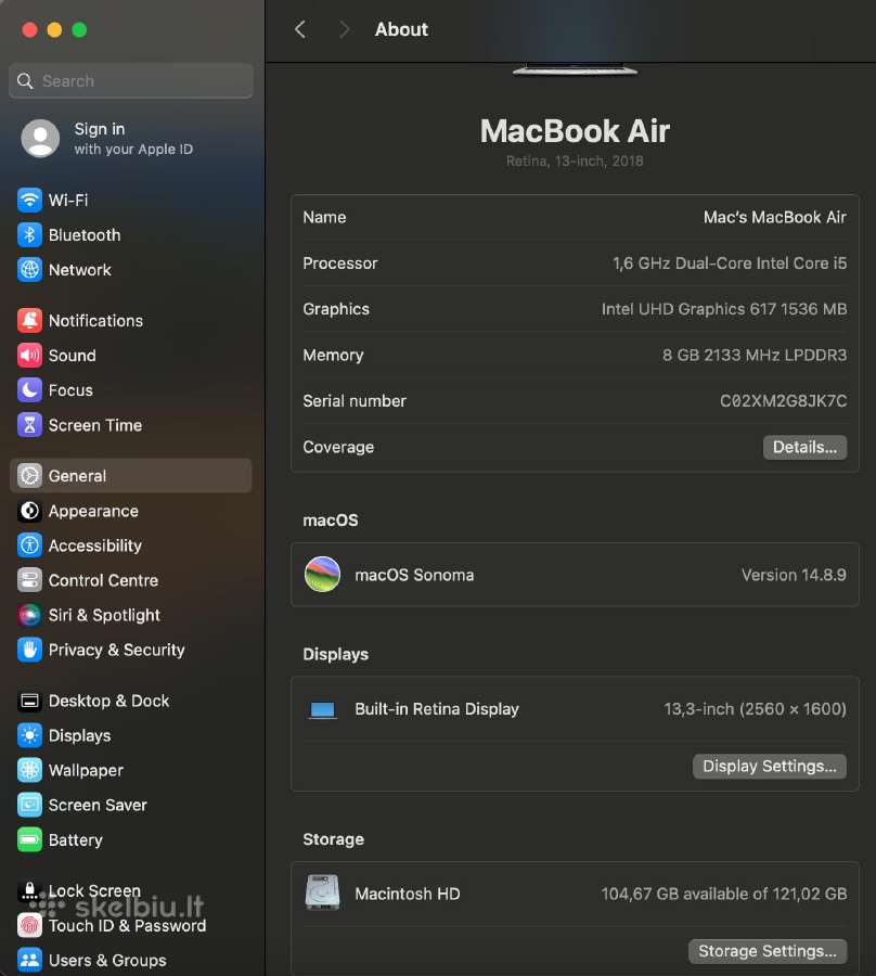 Apple MacBook Air 2018 Retina + Magic Mouse 2 - nuotraukos Nr. 6