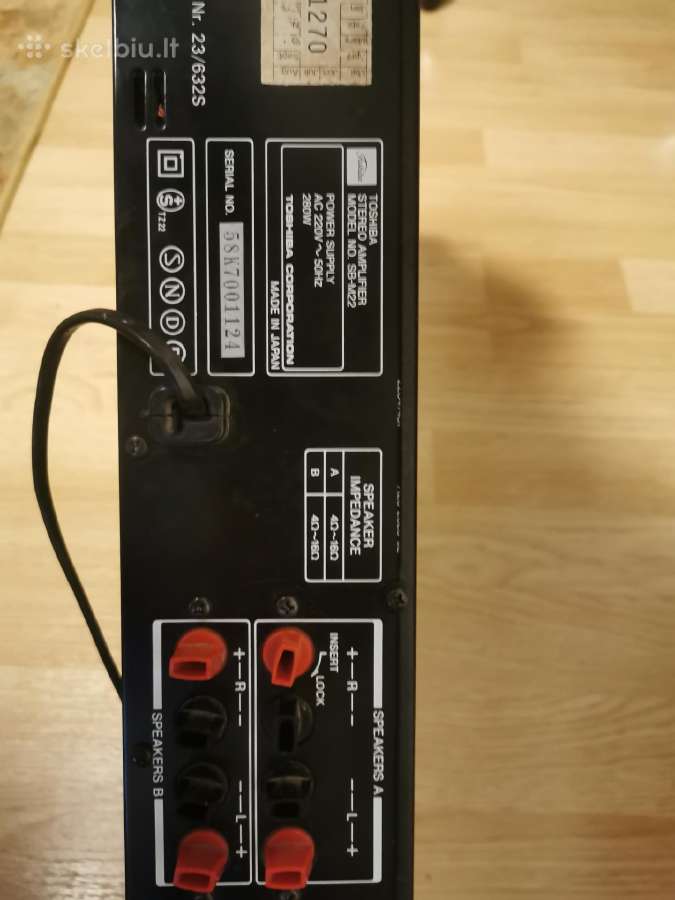 Stiprintuvas Toshiba SB-m22 stereo amplifier - nuotraukos Nr. 5