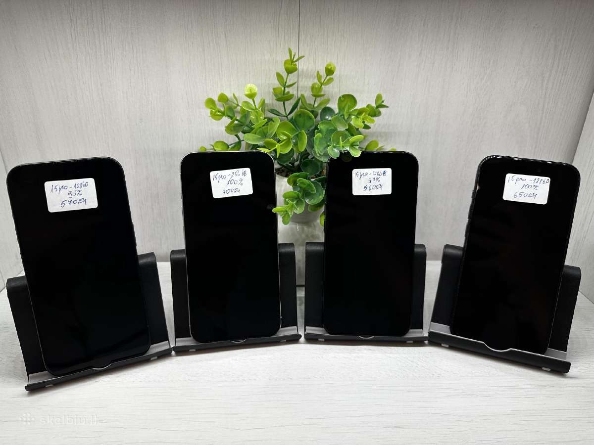 iPhone 15 Pro 128gb-256gb Garantija 180d. - nuotraukos Nr. 2