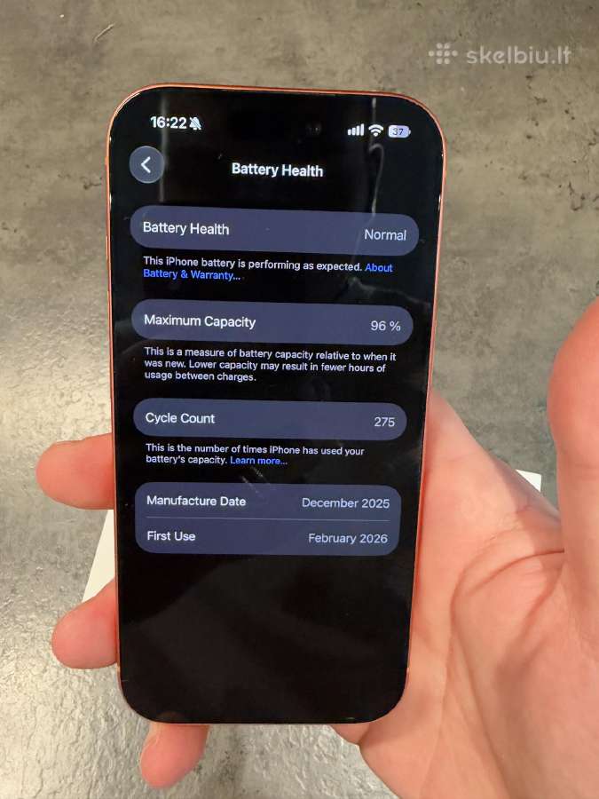 iPhone 17 Pro 256gb 96% battery - nuotraukos Nr. 4