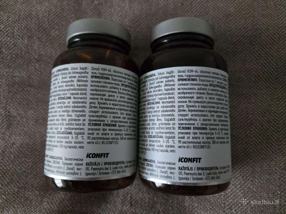 Iconfit Ashwagandha Ksm-66 (Ašvaganda), 90 kaps. - nuotraukos Nr. 2
