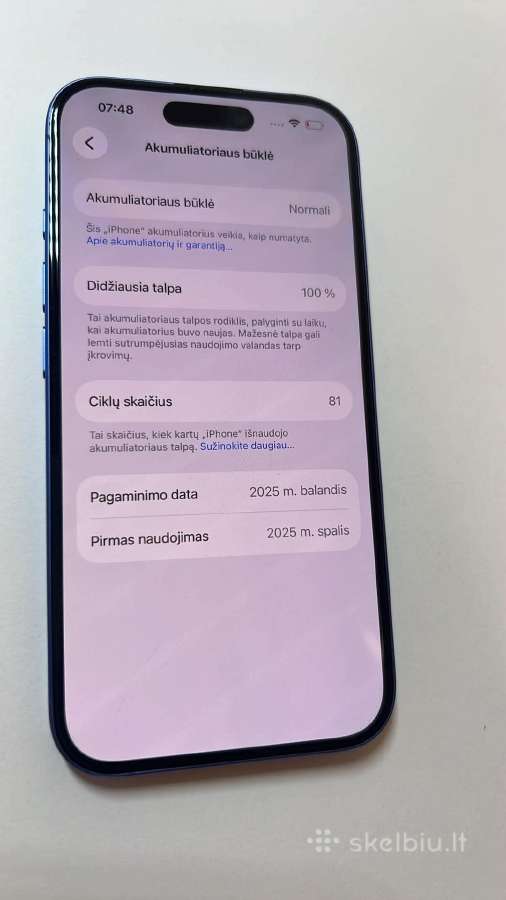 iPhone 16-128gb mėlynas - nuotraukos Nr. 3