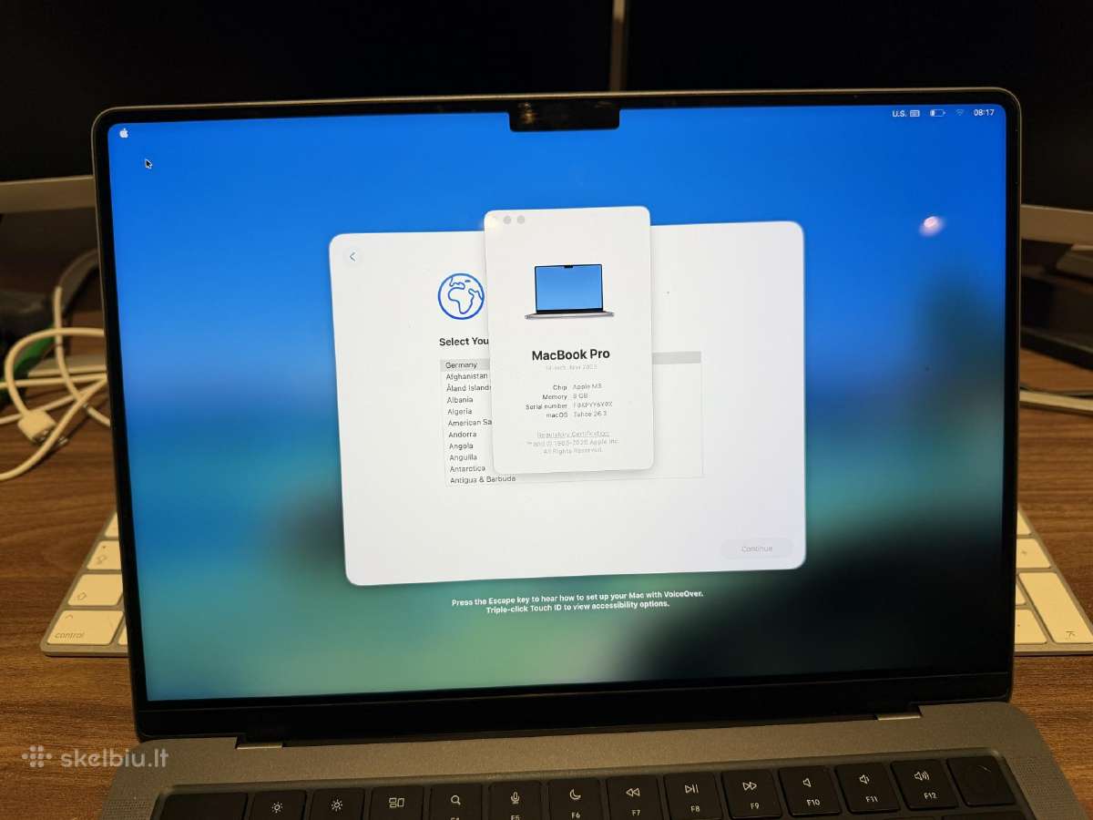 MacBook Pro 14 M3 8c Cpu, 10c/8gb/1tb space black - nuotraukos Nr. 4