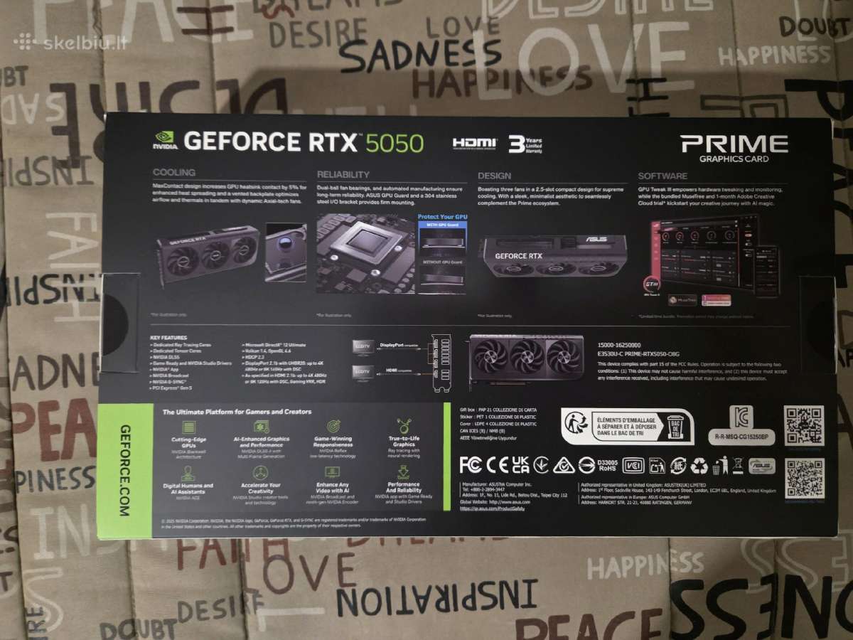 Nauja Rtx 5050 8gb plokštė - nuotraukos Nr. 2