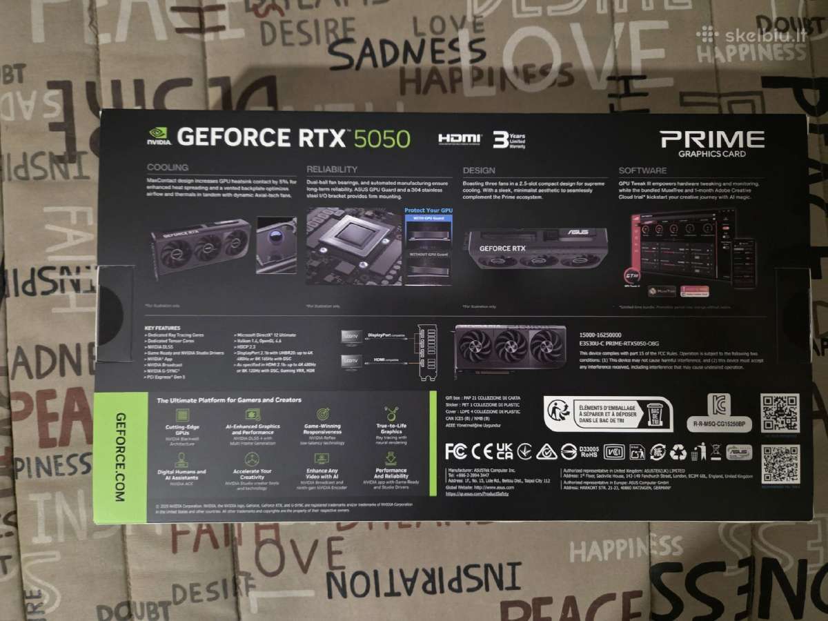 Nauja Rtx 5050 8gb plokštė - nuotraukos Nr. 3