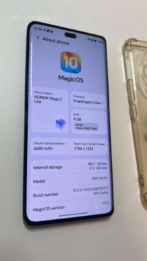 Honor Magic 7lite(512gb) Pilkas - nuotraukos Nr. 2