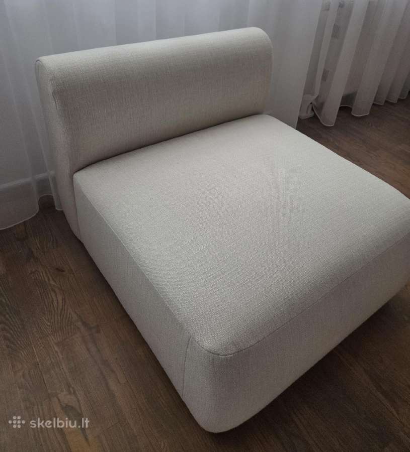 Kreminė modulinė sofa – 3 dalys - nuotraukos Nr. 2