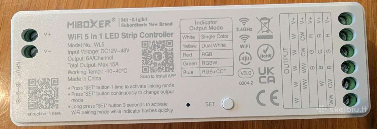 Miboxer Wl5 5in1 WiFi LED juostos valdiklis - nuotraukos Nr. 2