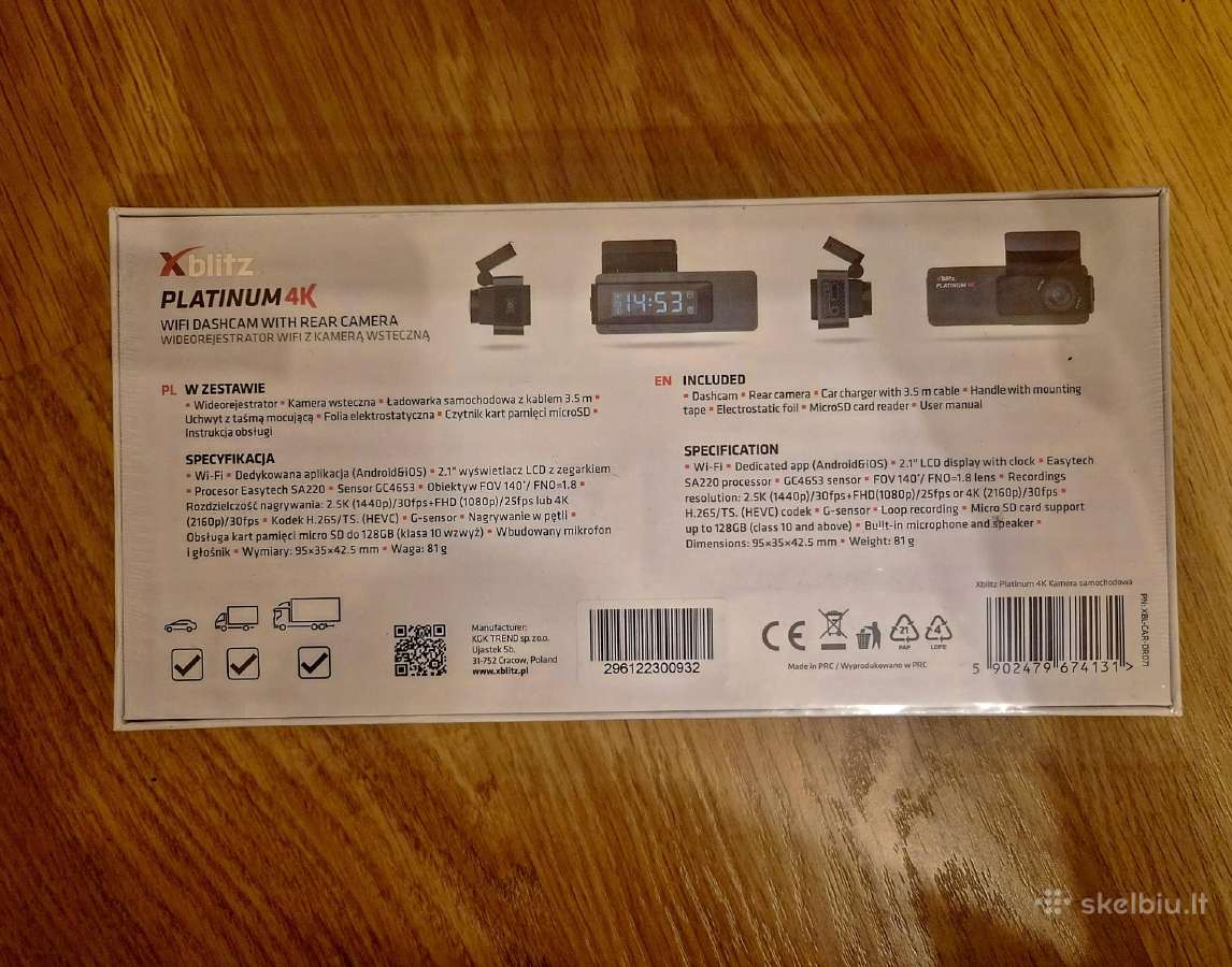 Vaizdo registratorius Xblitz Platinum 4k - nuotraukos Nr. 3