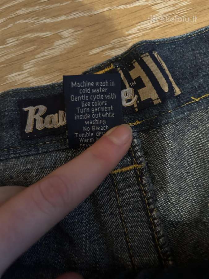 „vintage“ Y2k stiliaus platūs mėlyni džinsai - nuotraukos Nr. 5