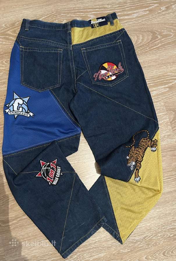 „vintage“ Y2k stiliaus platūs mėlyni džinsai - nuotraukos Nr. 8