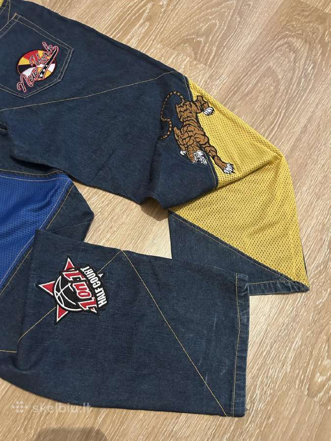 „vintage“ Y2k stiliaus platūs mėlyni džinsai - nuotraukos Nr. 9