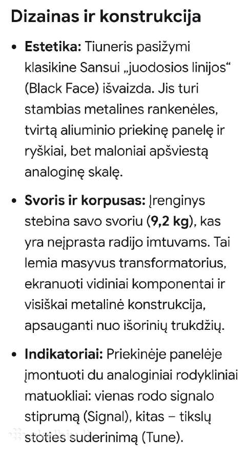 Vintažinis Sansui Tu-717 tiuneris - nuotraukos Nr. 15