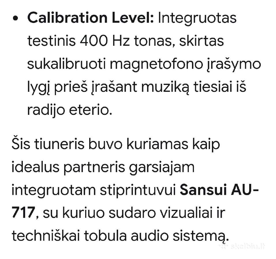 Vintažinis Sansui Tu-717 tiuneris - nuotraukos Nr. 18