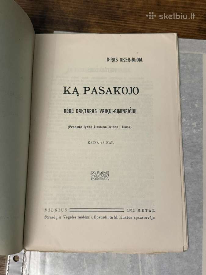 Ką pasakojo dėdė daktaras vaikui- giminaičiui 1912 - nuotraukos Nr. 2