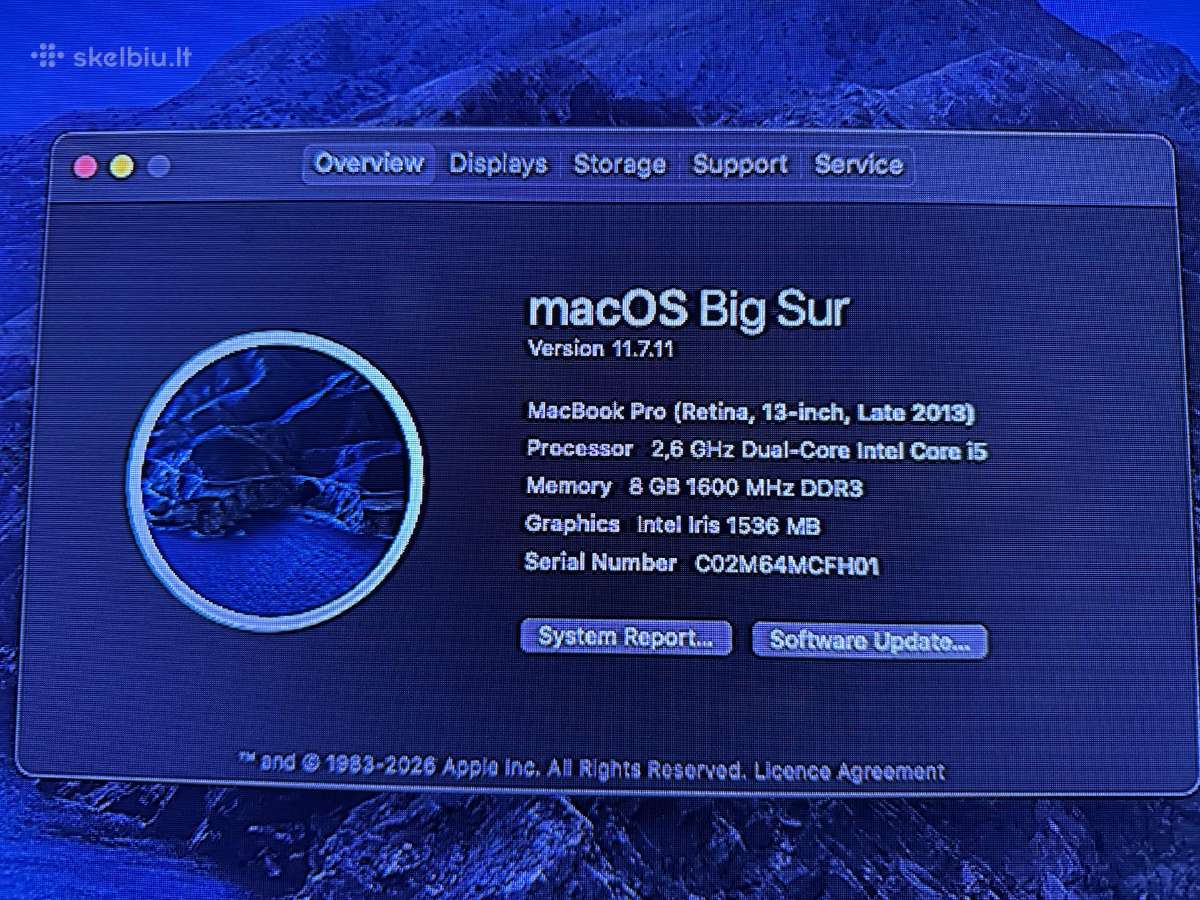 Apple MacBook Pro 13 2013m. - nuotraukos Nr. 7