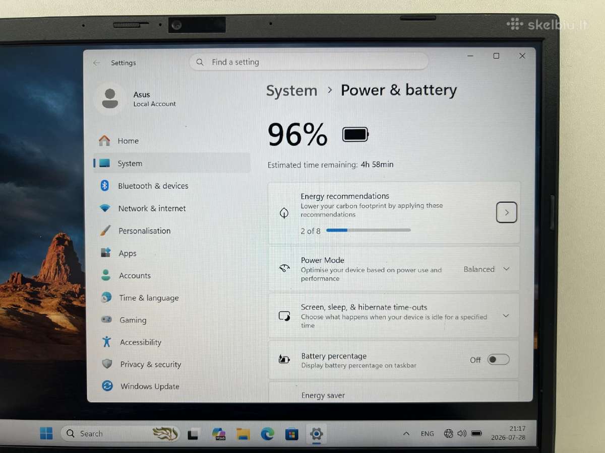 Asus expertbook B1402 - nuotraukos Nr. 4
