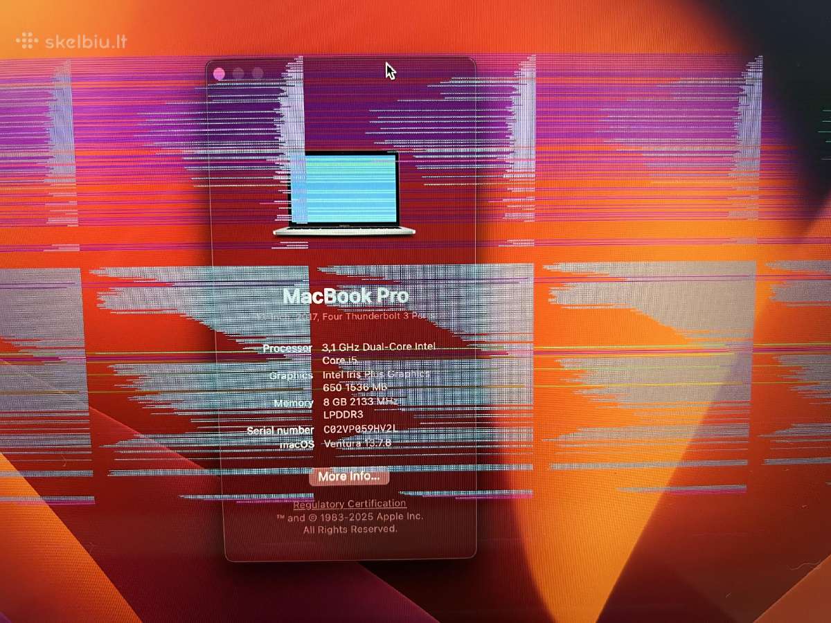 MacBook pro A1706 - nuotraukos Nr. 5