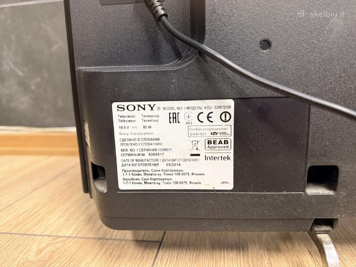 Išmanus Smart TV Sony Kdl32w705b 32colio ekranas - nuotraukos Nr. 7