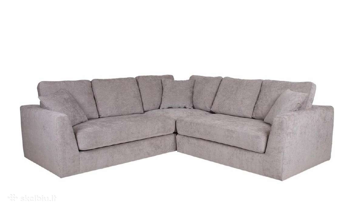 Kampinė sofa „Home4you Edra“, pilkos spalvos. - nuotraukos Nr. 2