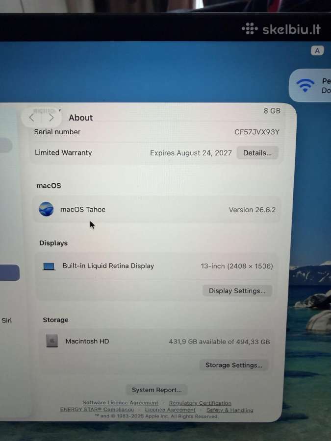 Naujas, bet altyvuitas MacBook Neo 512gb - nuotraukos Nr. 7