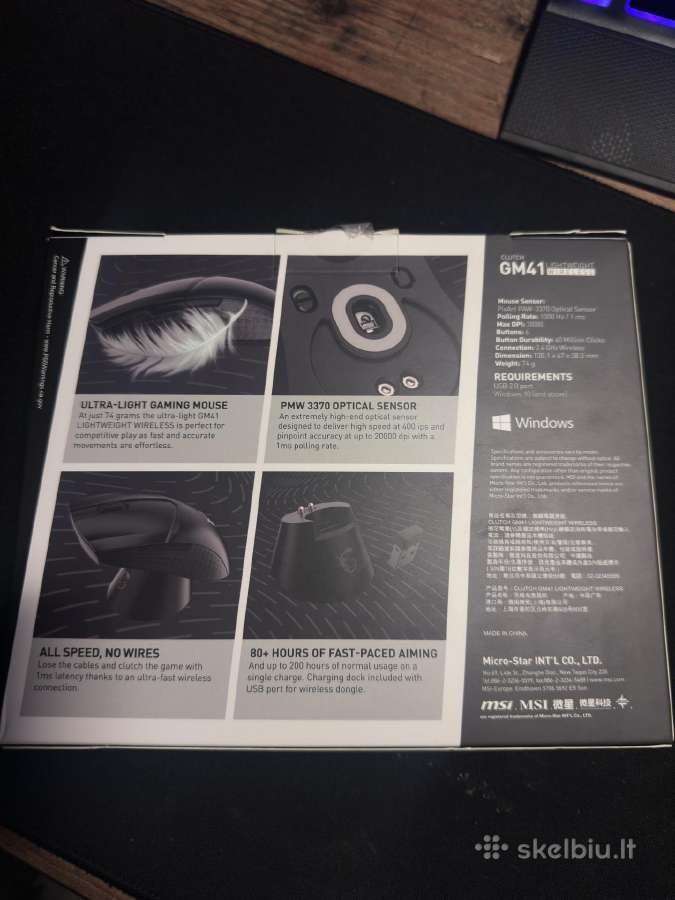 Msi Gm41 lightweight wireless - nuotraukos Nr. 3